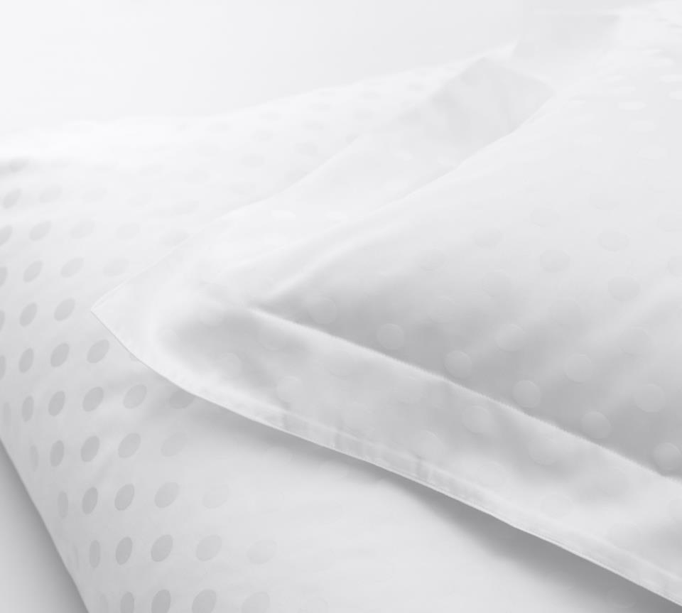 DUX Bettwäsche Superior Satin, Dot weiß