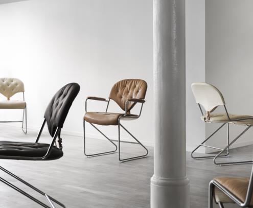Stuhl „Sam“ Chrome Naturale Black