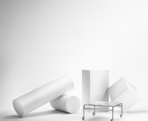 Tisch „Karin“ Chrom Carrara weiß